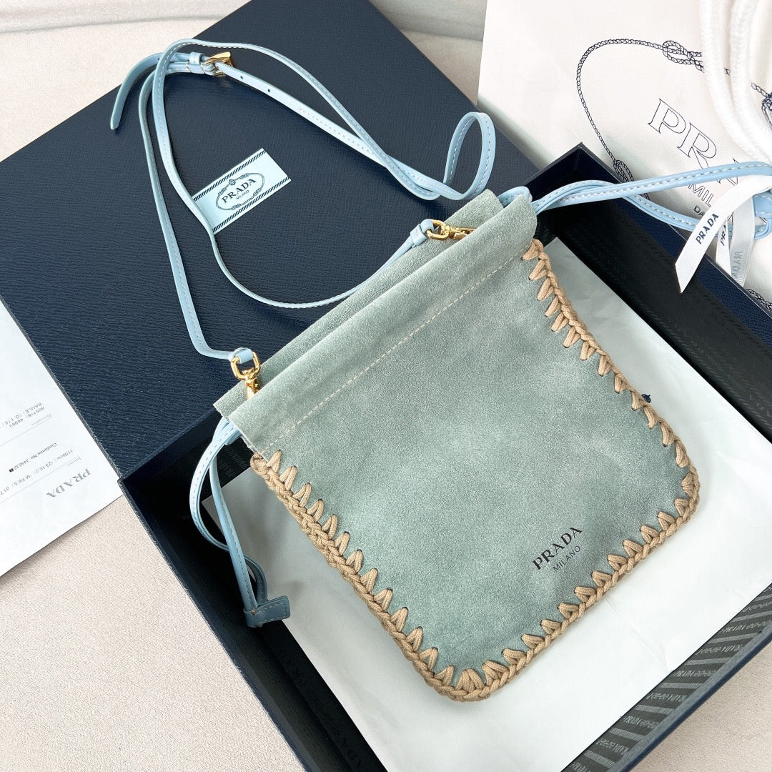 Suede Pouch Bag
