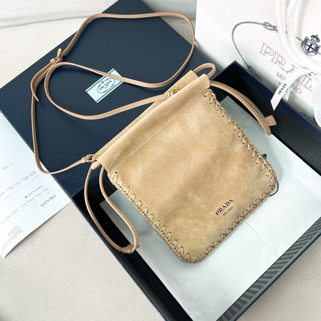 Suede Pouch Bag
