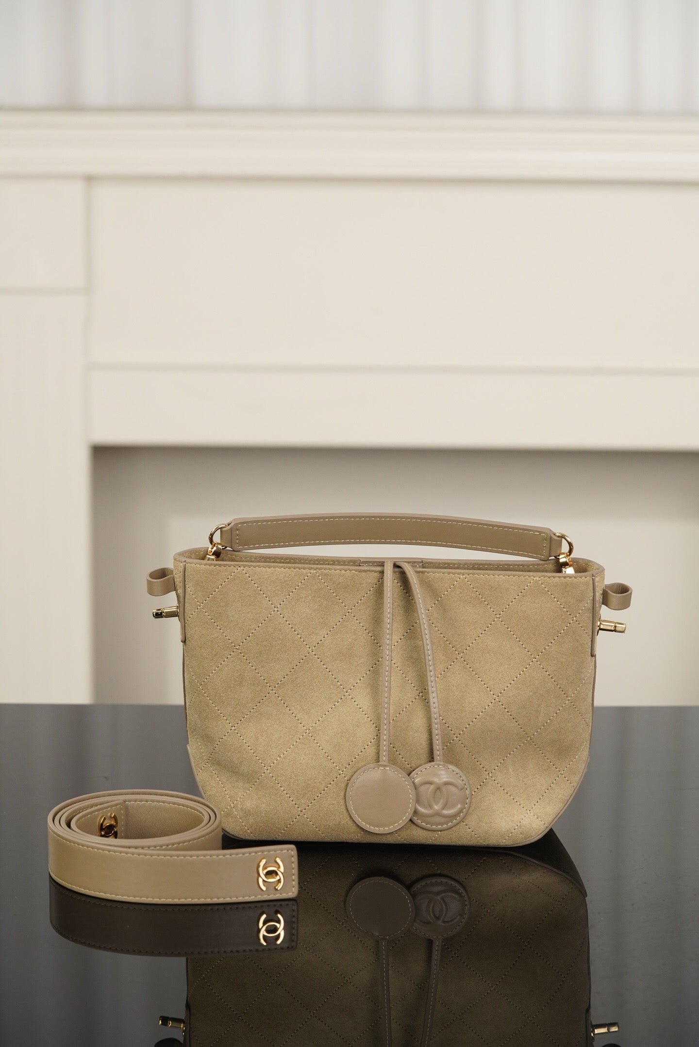 Suede Bucket Bag