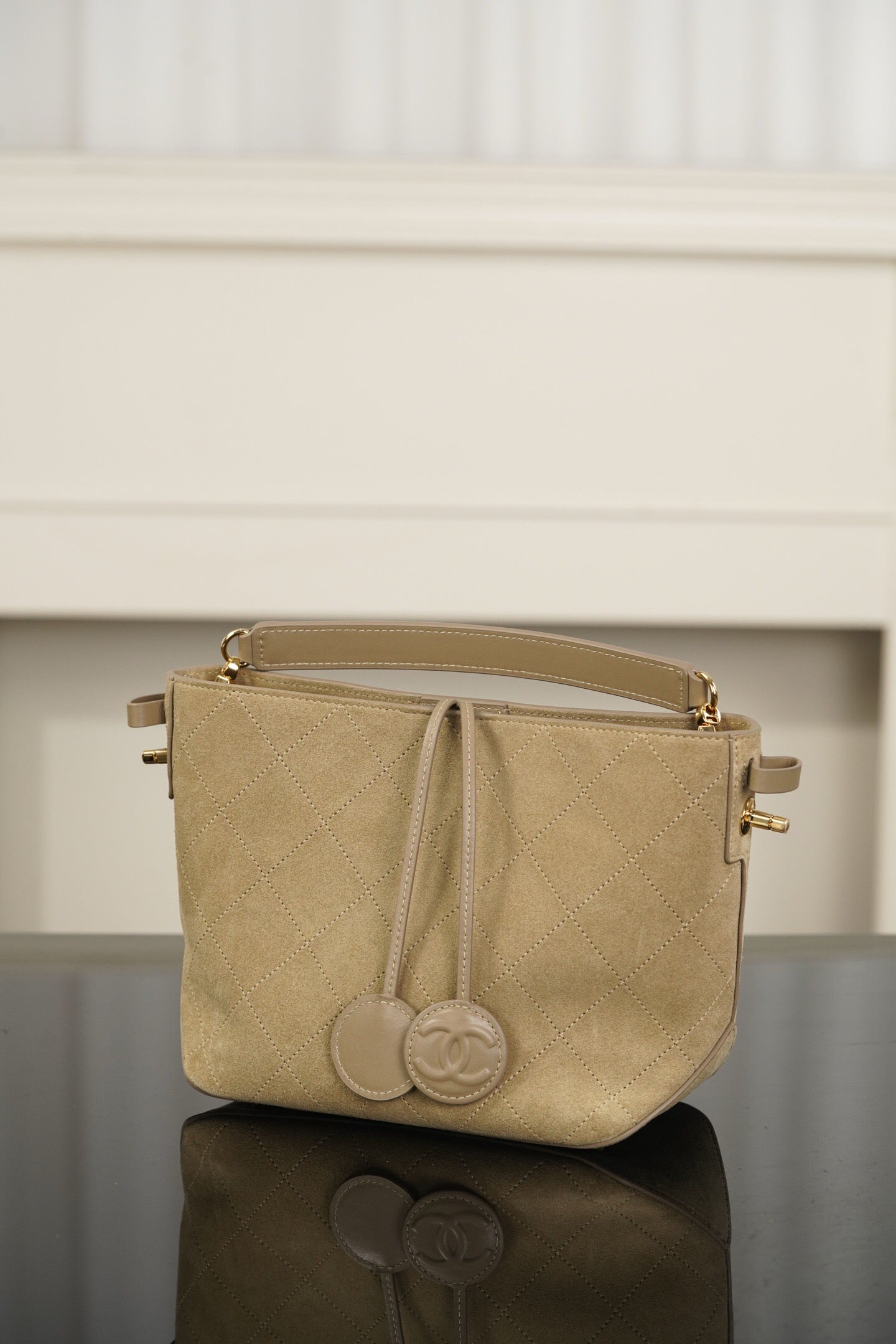 Suede Bucket Bag