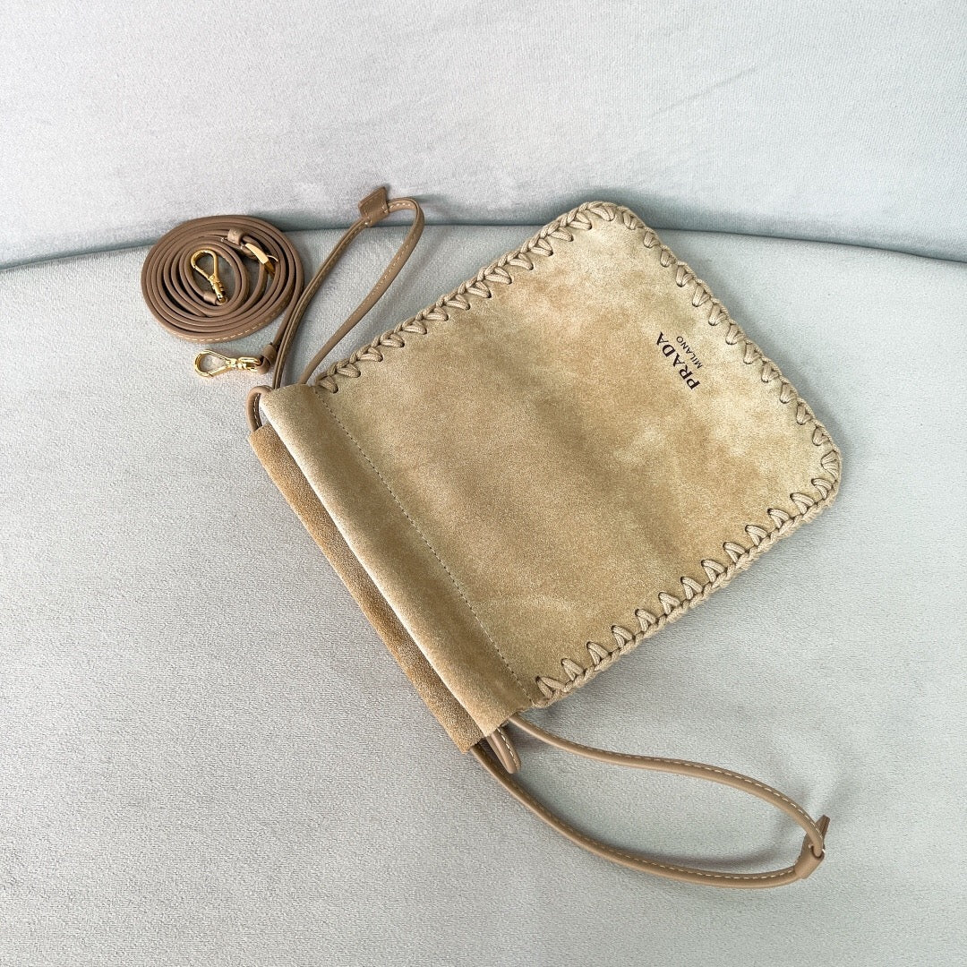 Suede Pouch Bag