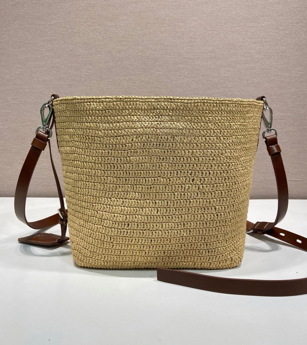 Raffia Bucket Bag