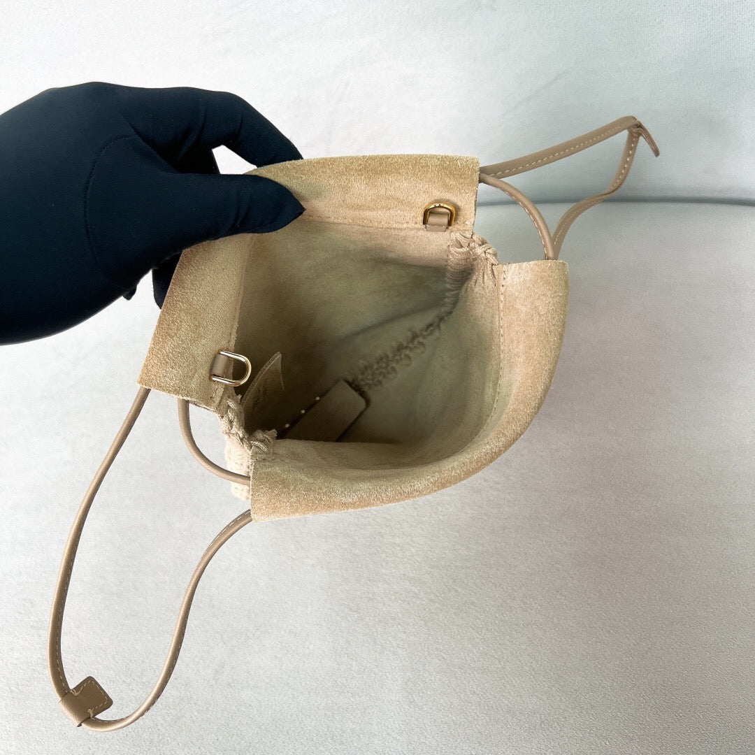 Suede Pouch Bag