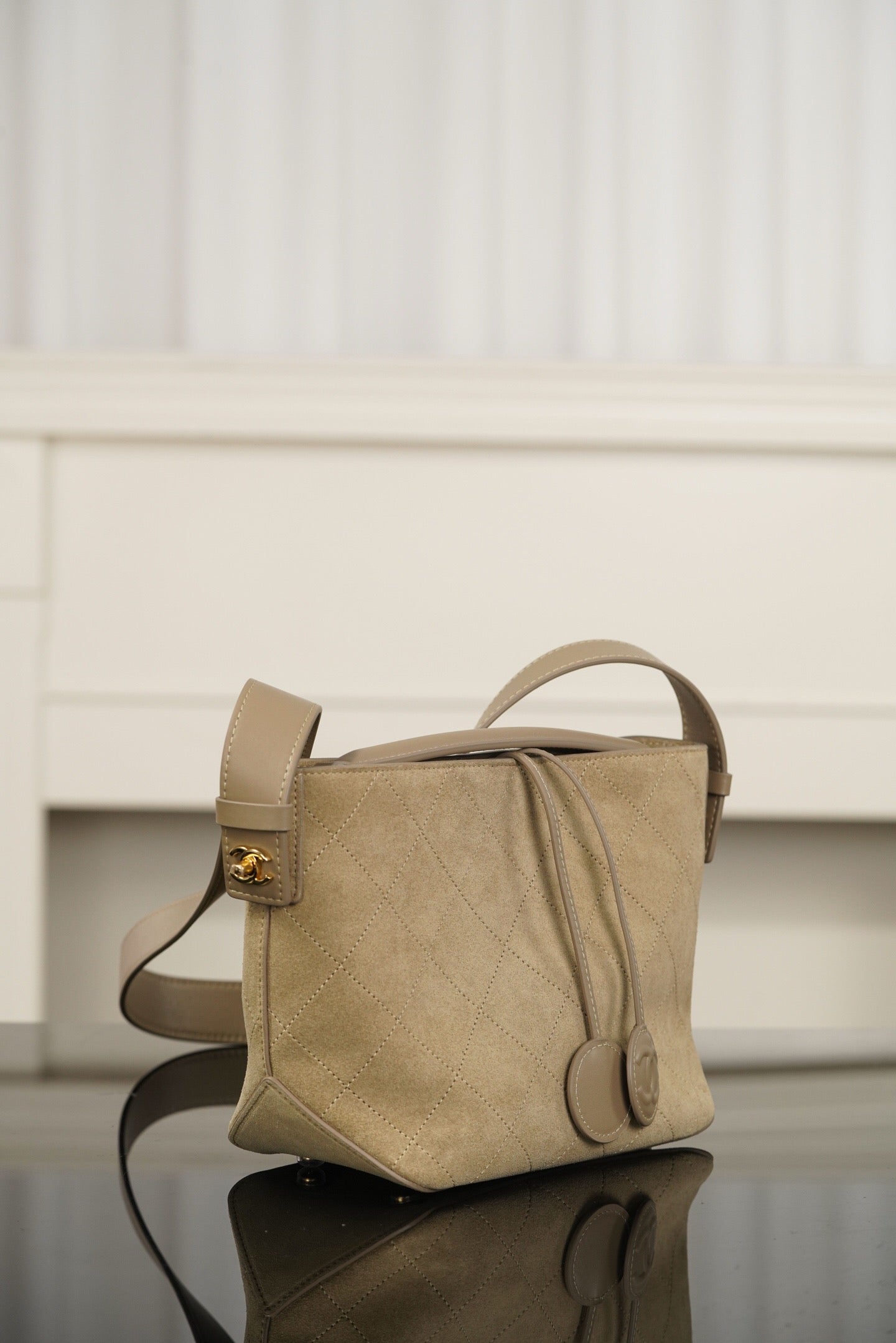 Suede Bucket Bag