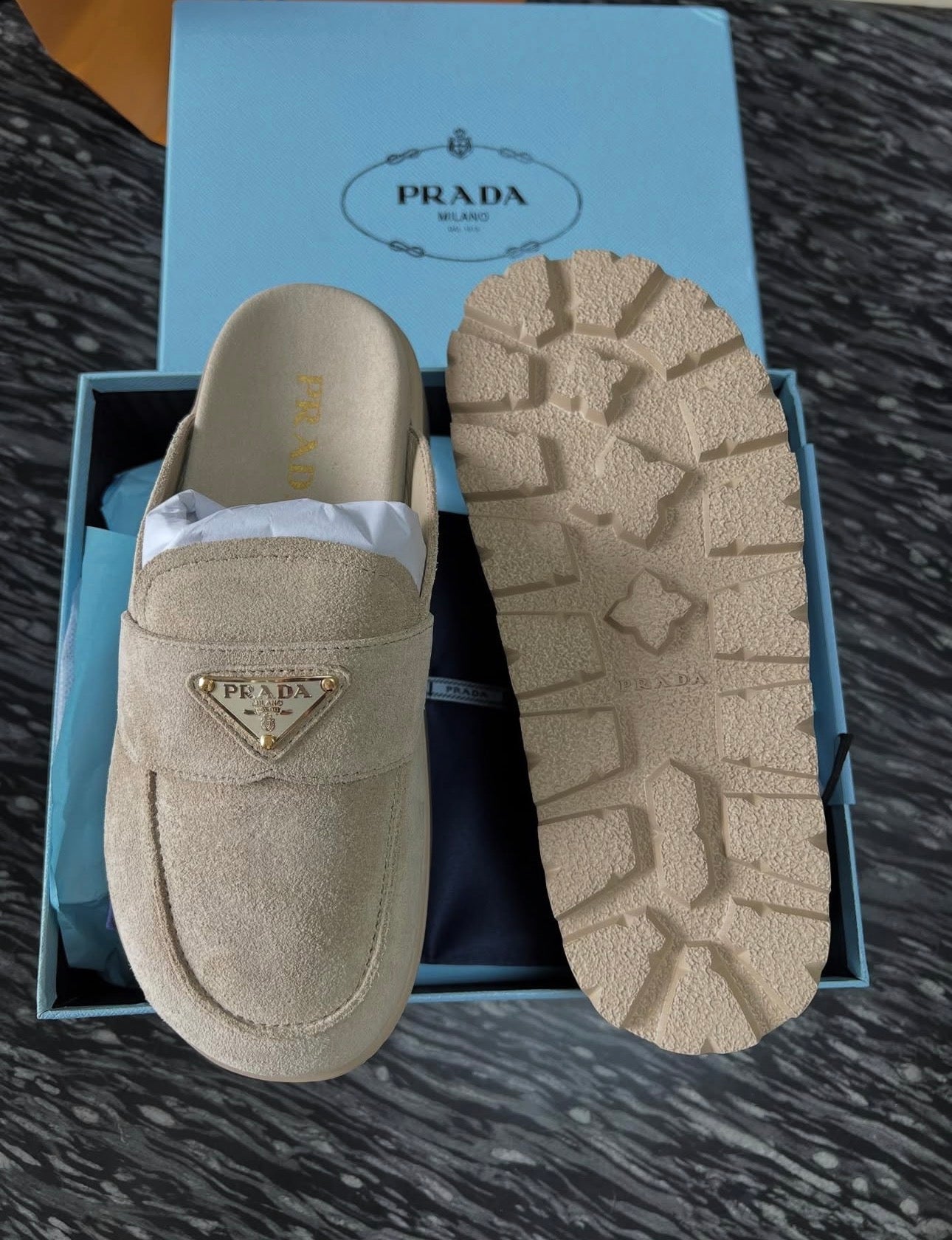 Suede Mules