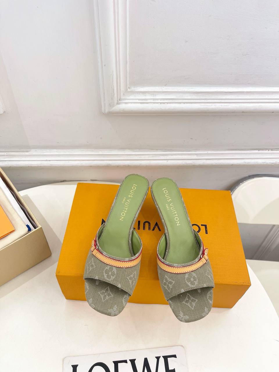 Denim Mules