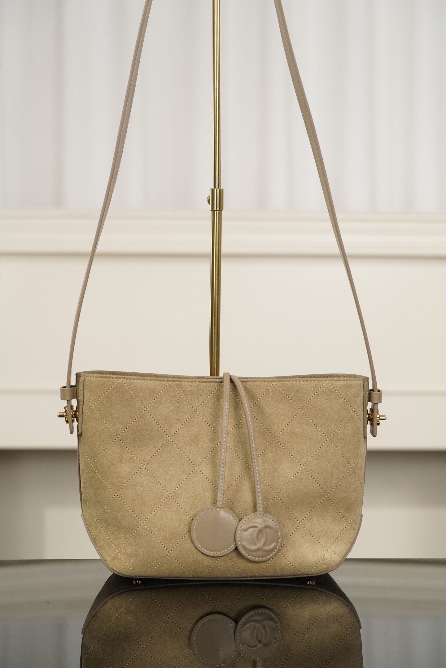 Suede Bucket Bag