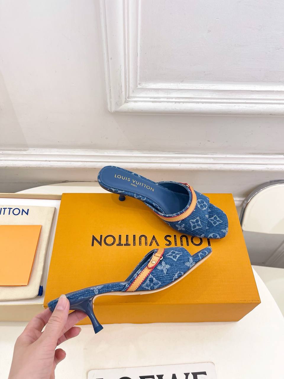 Denim Mules