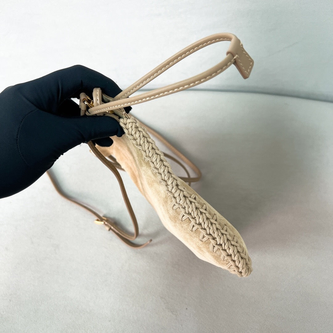 Suede Pouch Bag