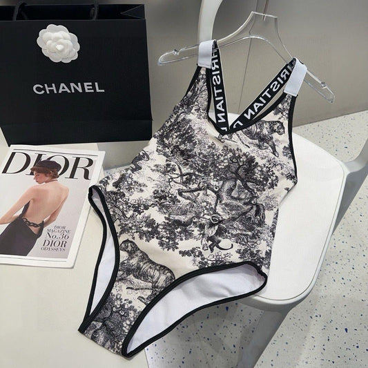 Black & white swimsuit