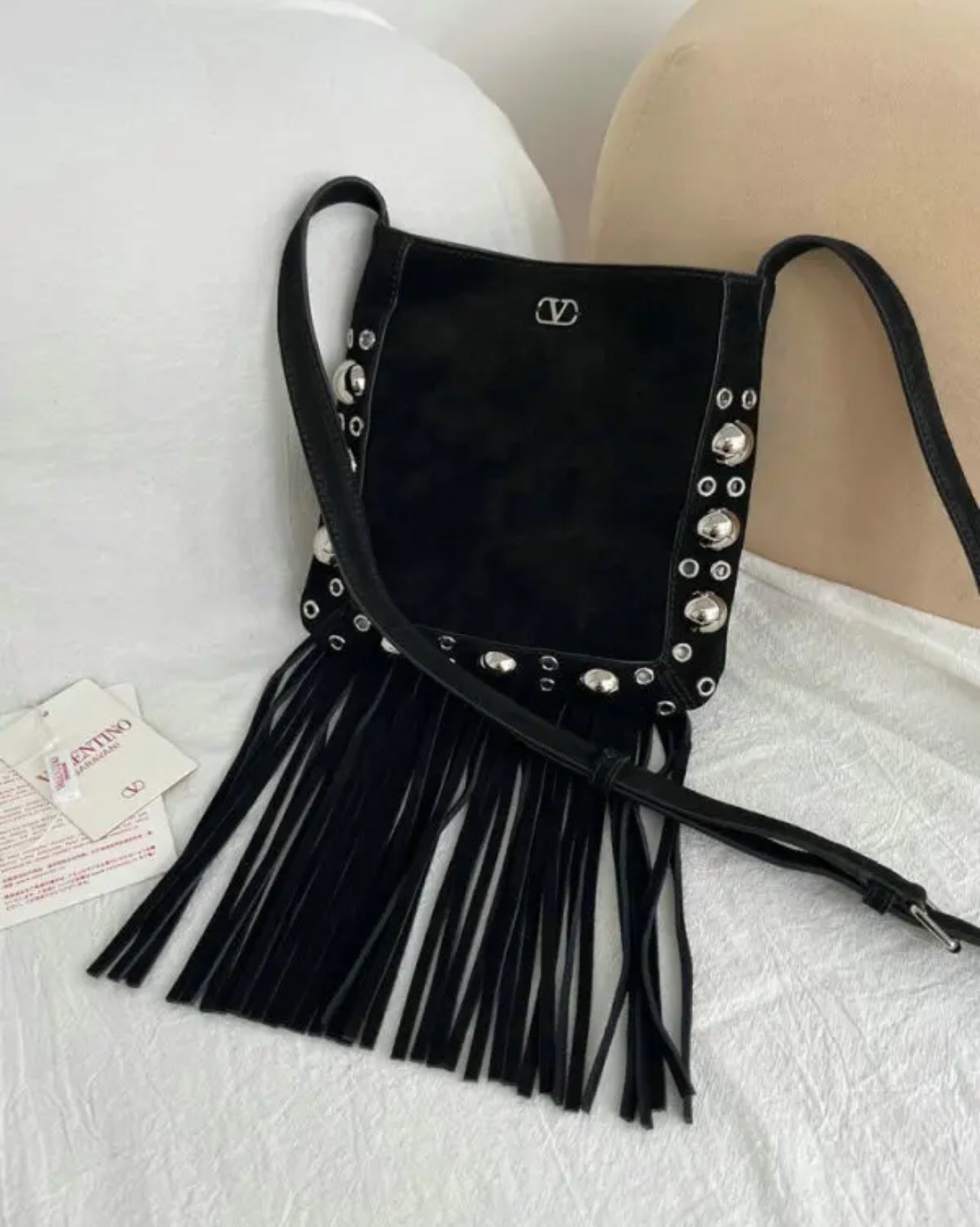 Suede Tassel Shoulder Bag