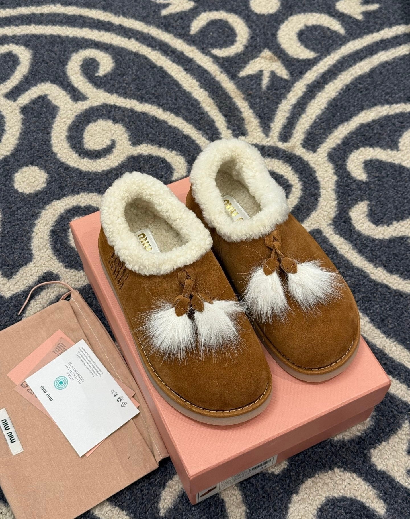 Suede Tassel Mules