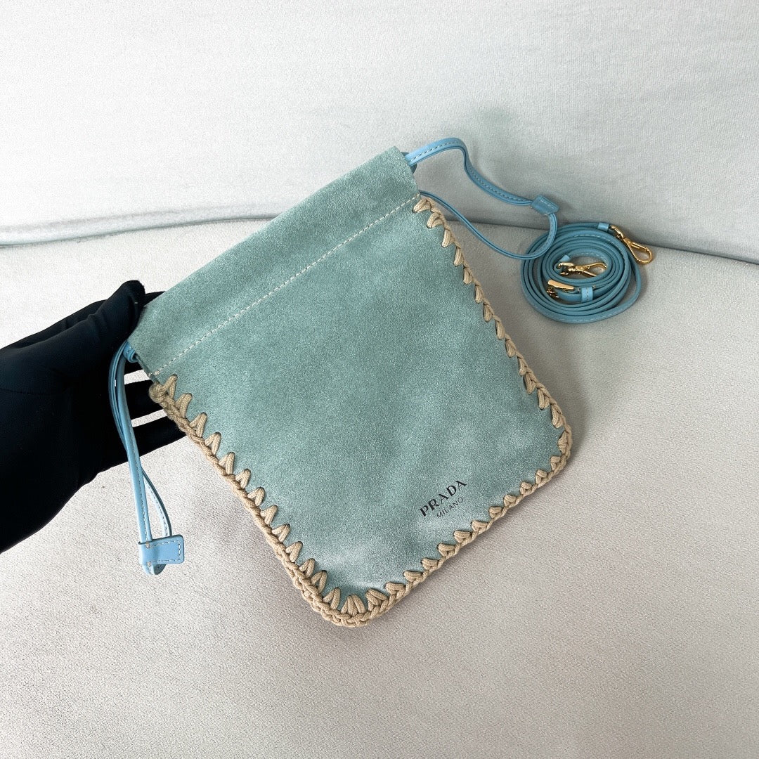 Suede Pouch Bag