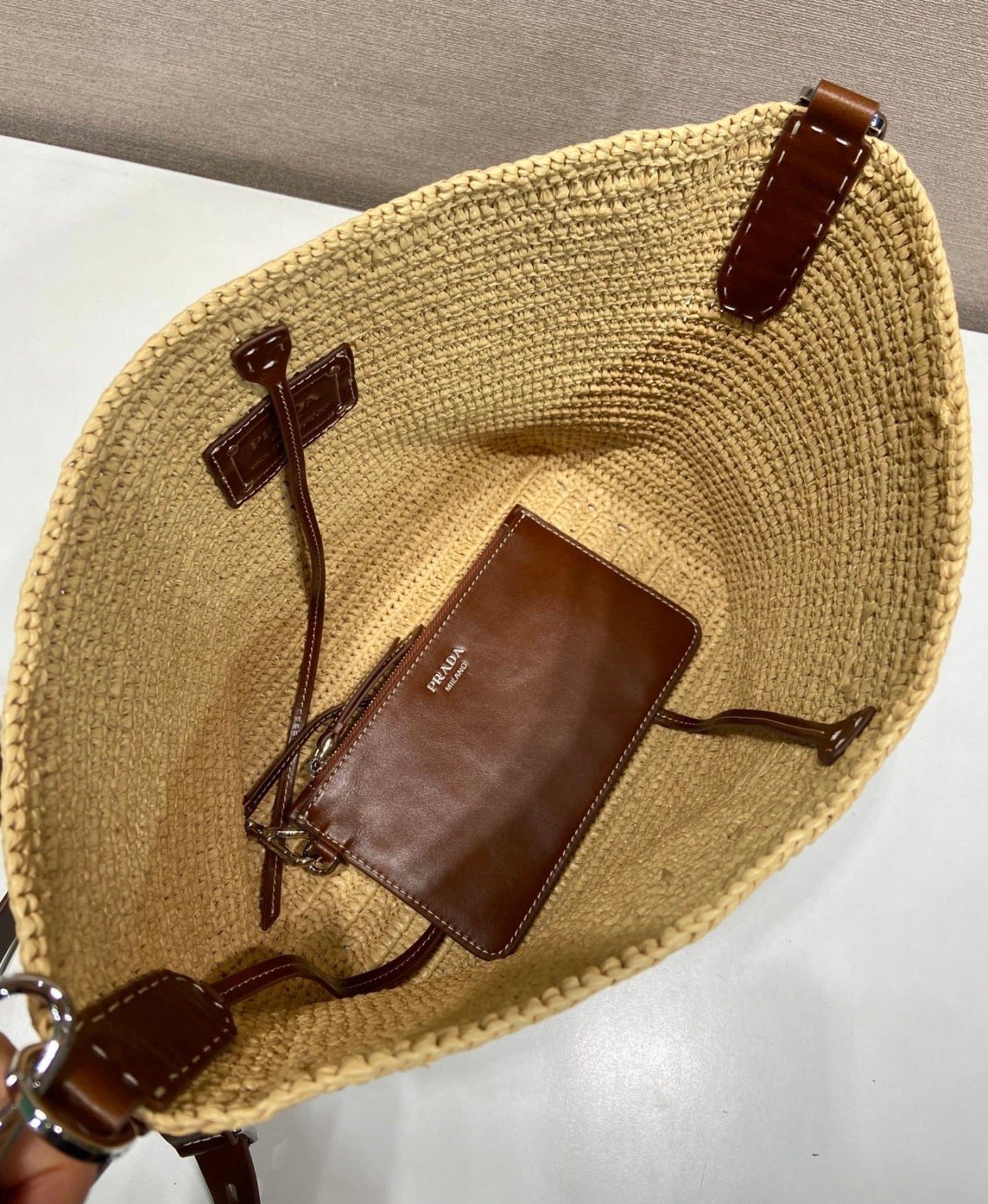 Raffia Bucket Bag