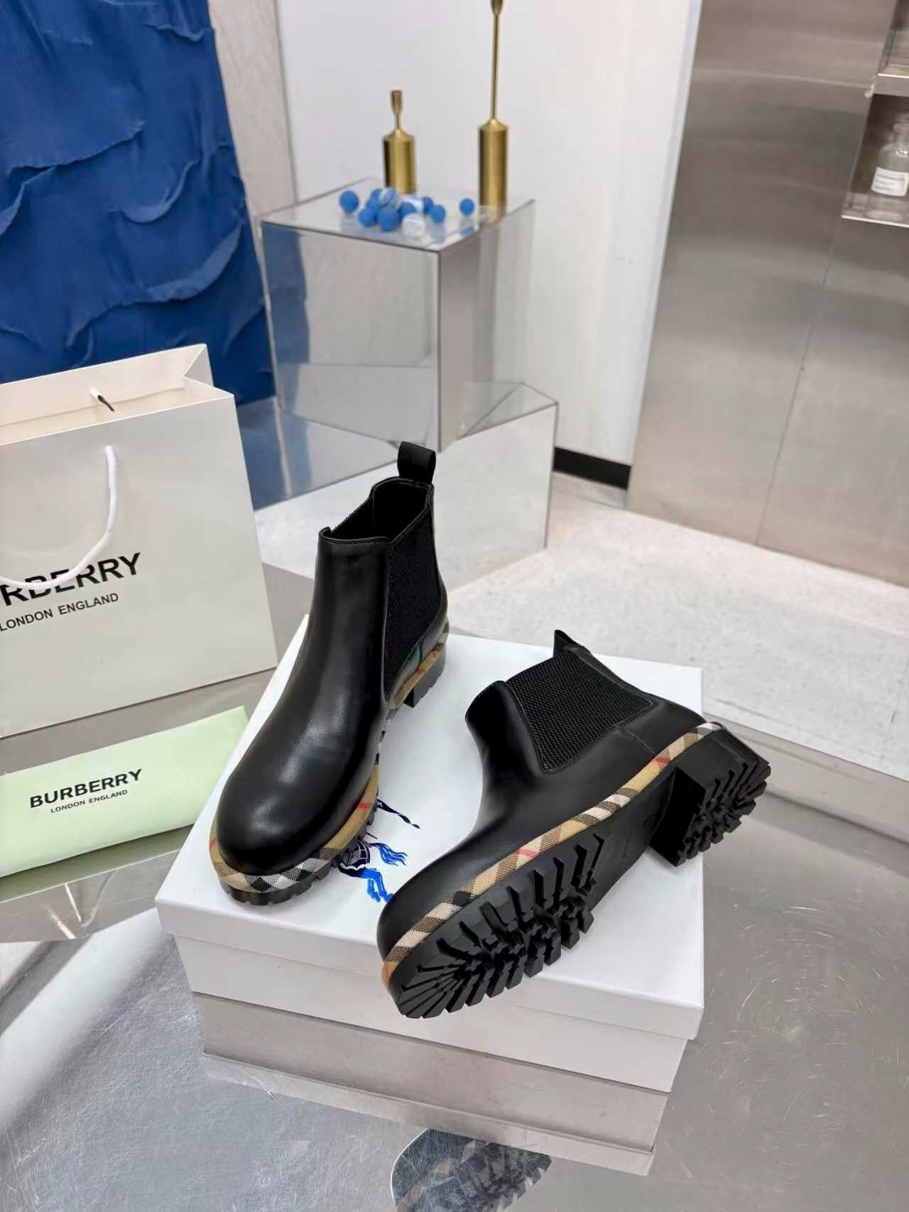 Check Ankle Boots