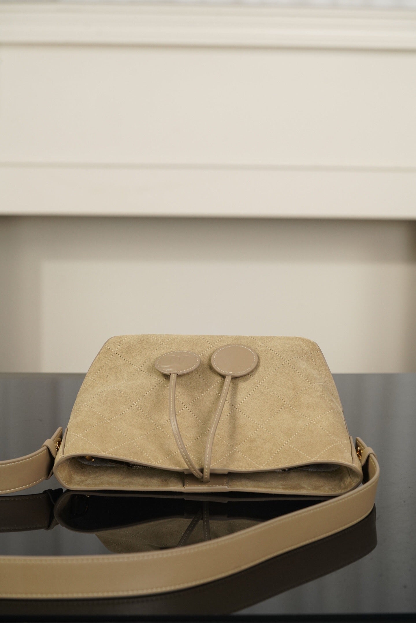 Suede Bucket Bag