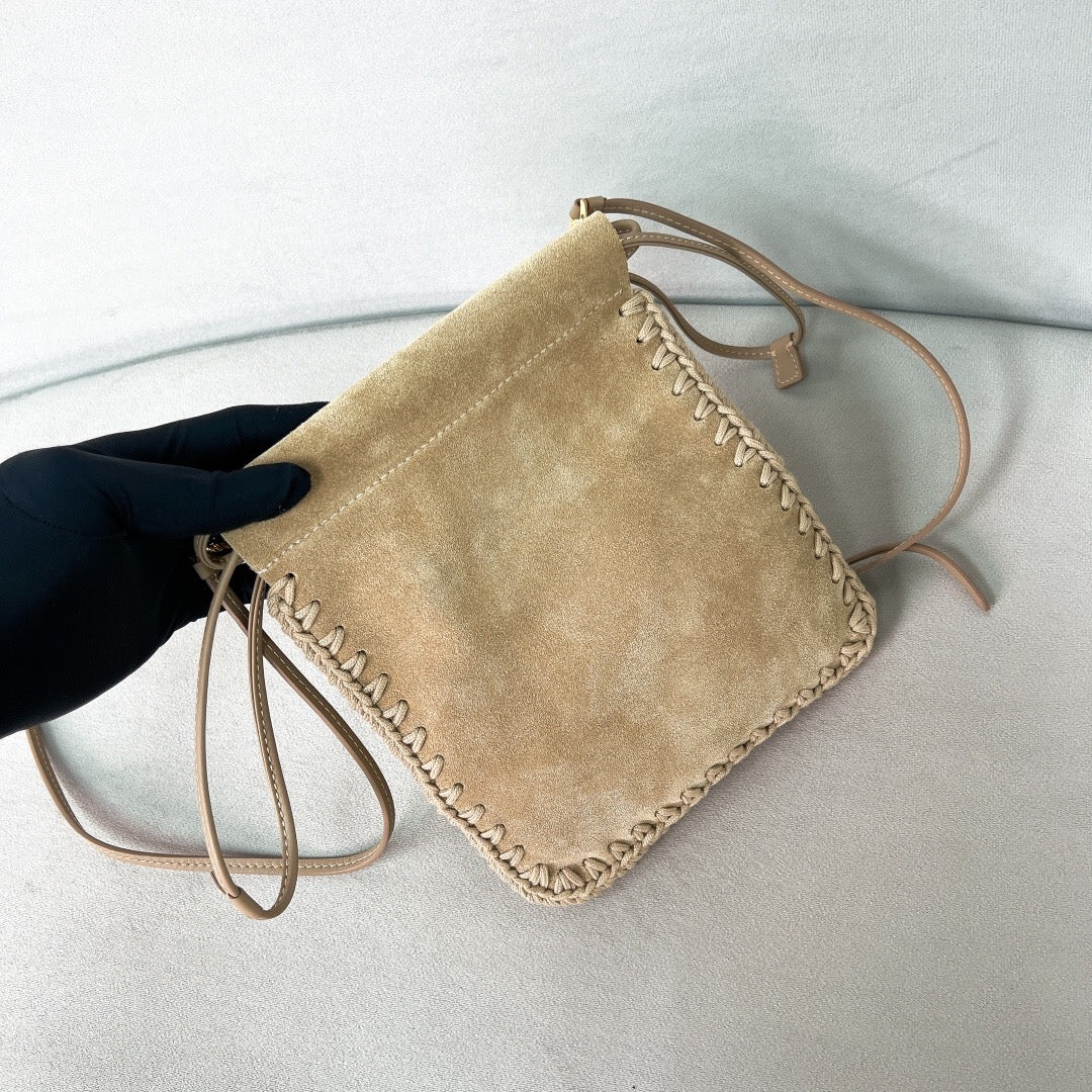 Suede Pouch Bag