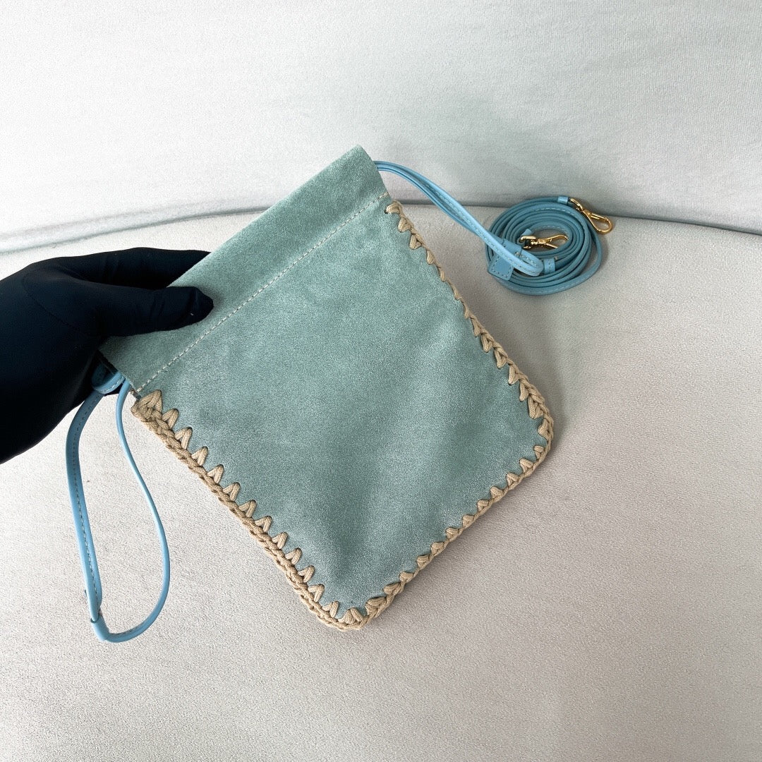 Suede Pouch Bag
