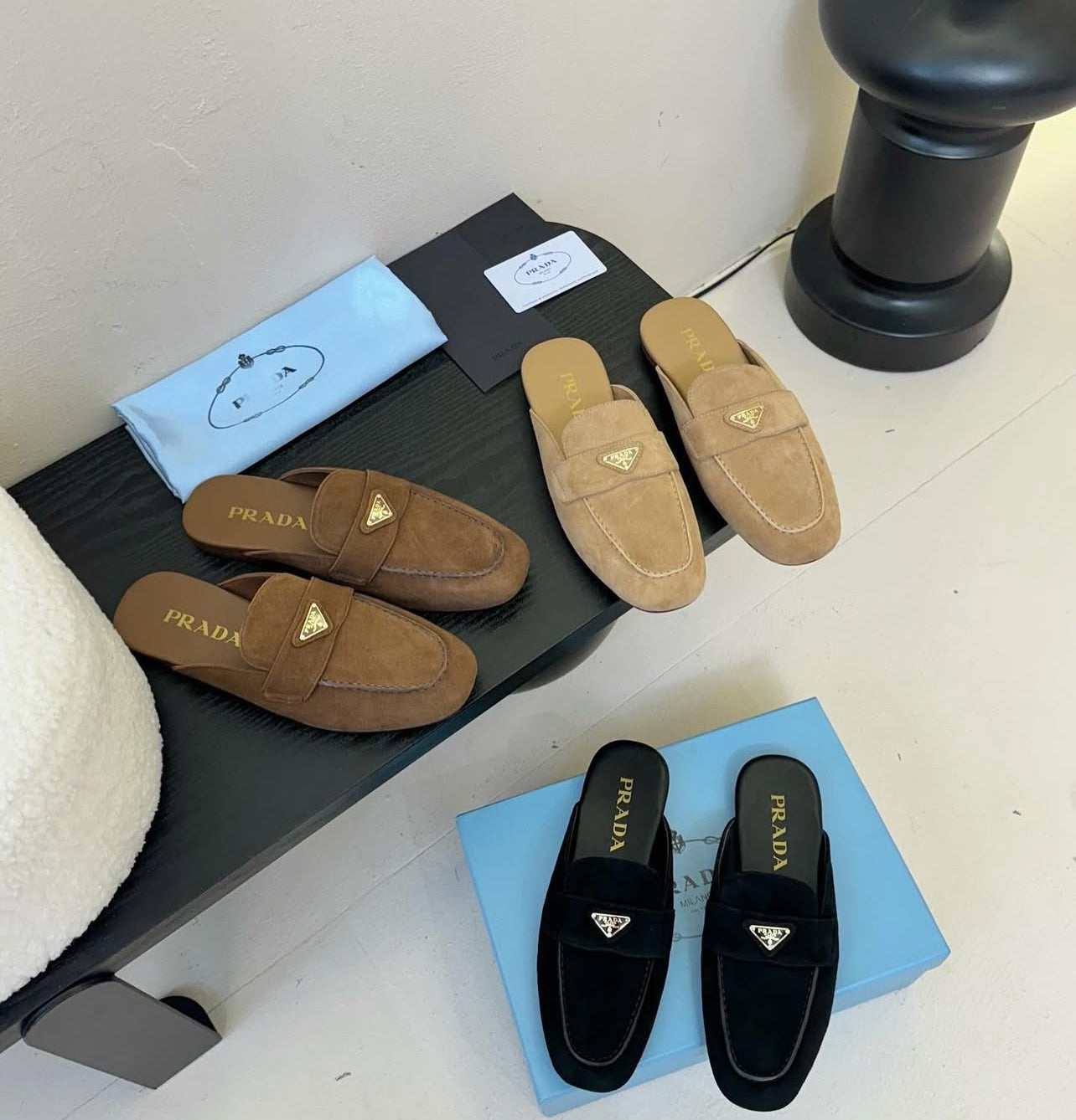Suede Mules