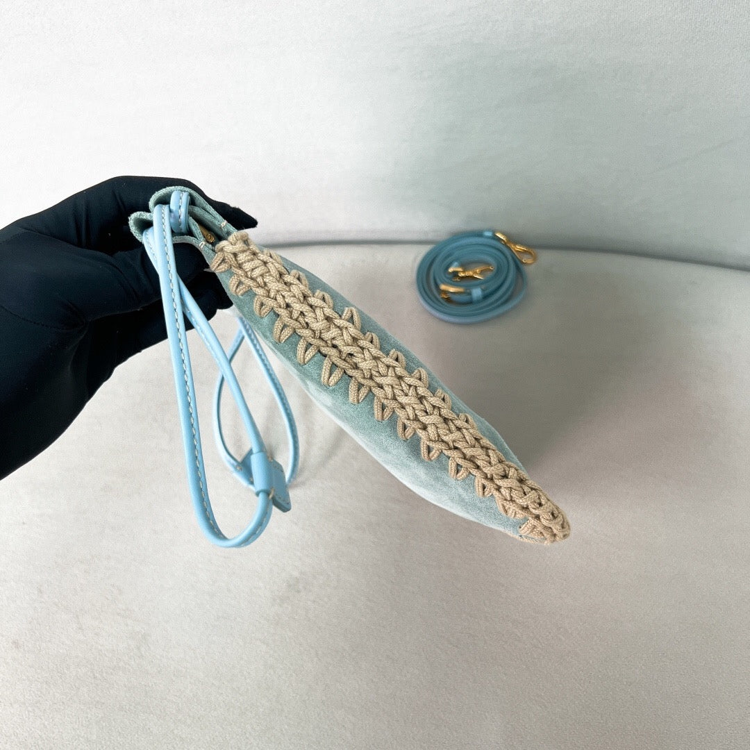 Suede Pouch Bag