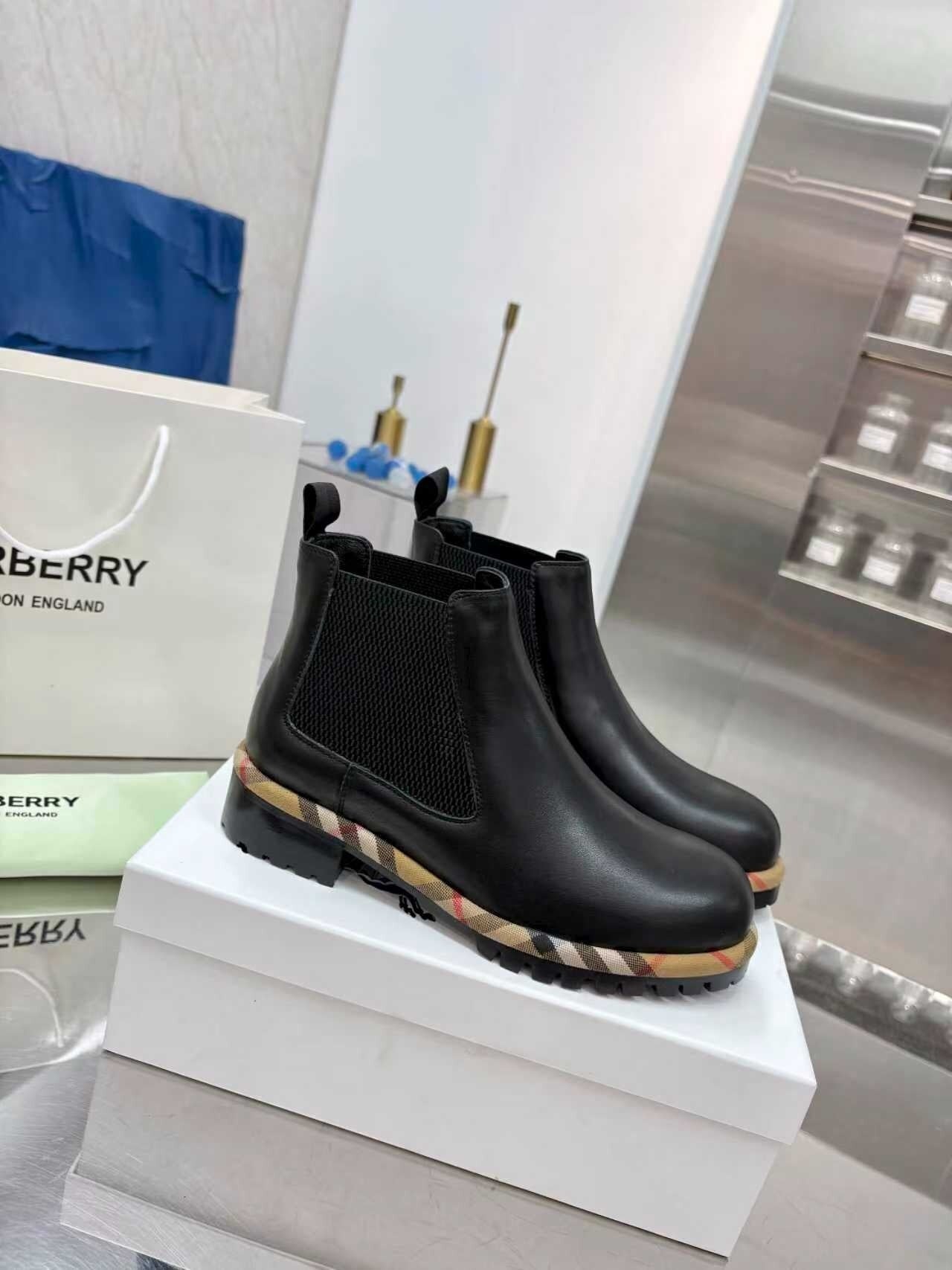 Check Ankle Boots