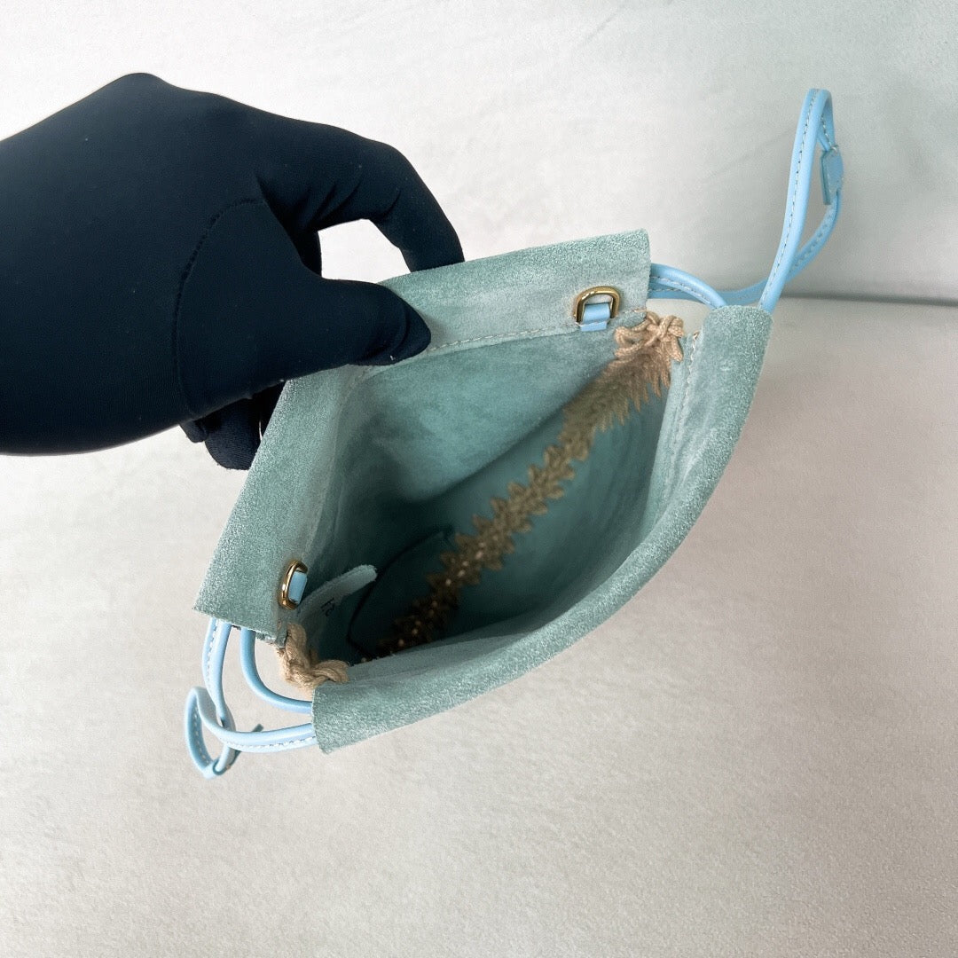 Suede Pouch Bag