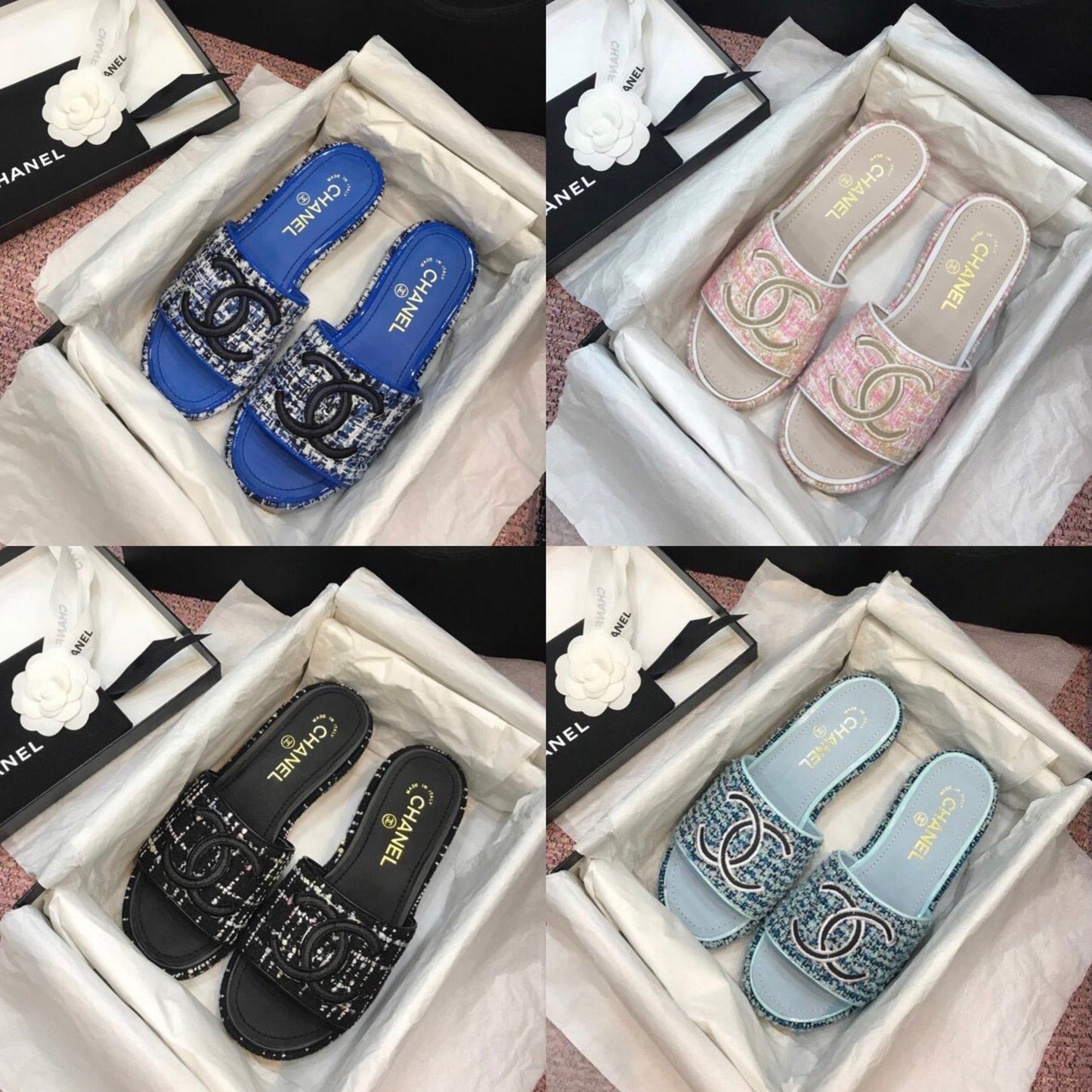 Tweed Sandals